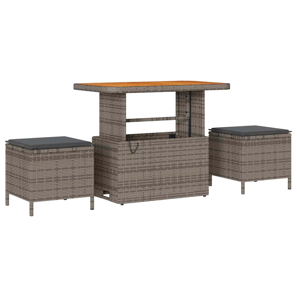 Conjunto de sofás de jardín 13 pcs Gris ratán sintético