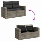 Conjunto de sofás de jardín 13 pcs Gris ratán sintético