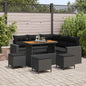 10-Piece Garden Sofa Set Grey Poly Rattan