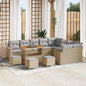 Conjunto de sofás de jardín 13 pcs Gris ratán sintético