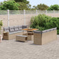 Garden sofa set with cushion 11 pcs Beige and Light Grey
