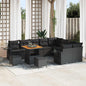 Conjunto de sofás de jardim 12 pçs Cinzento vime sintético