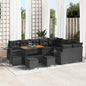 Conjunto de sofás de jardim 12 pçs Cinzento vime sintético