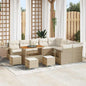 Conjunto de sofás de jardim 12 pçs Cinzento vime sintético