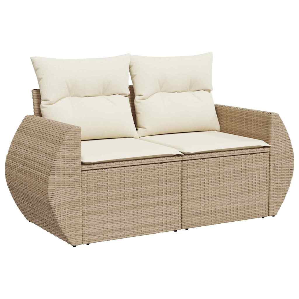 Conjunto de sofá de jardín 11 pcs Beige Poliratán