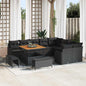 Conjunto de sofá de jardín con cojín 12 pcs Beige y Crema