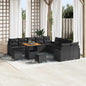 Conjunto de sofá de jardín con cojín 13 pcs Beige y Crema