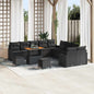 Conjunto de sofá de jardín con cojín 13 pcs Beige y Crema