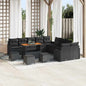 Conjunto de sofá de jardín con cojín 13 pcs Beige y Crema