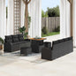 Garden sofa set with cushion and pillow 10 pcs Gray