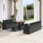 Garden sofa set with cushion and pillow 10 pcs Gray