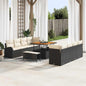 Garden Sofa Set with Cushion 11 pcs Beige and Cream
