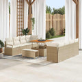 Conjunto de sofá de jardín Beige y Crema 100 x 100 x 71 cm