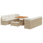 Conjunto de sofá de jardín Beige y Crema 100 x 100 x 71 cm