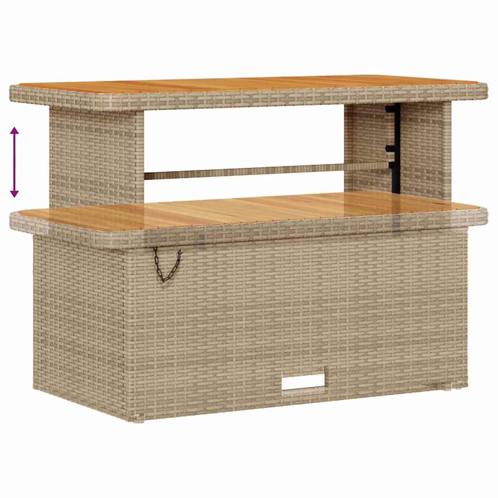 Conjunto de sofá de jardín con cojín 10 pcs Beige y Crema