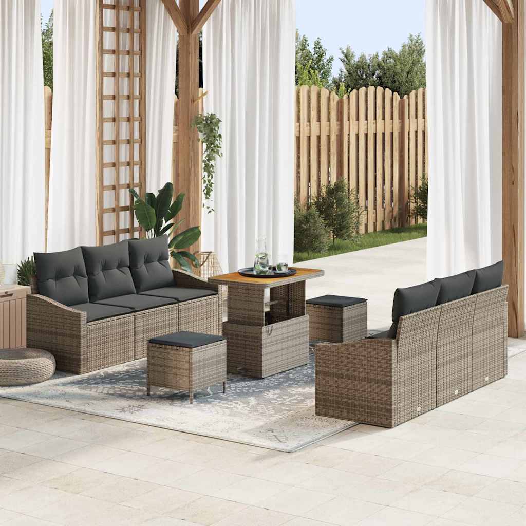 Conjunto de sofá de jardín Beige y Crema 100 x 100 x 71 cm