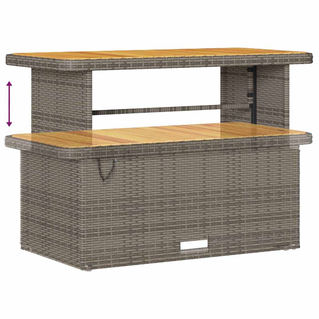 Conjunto de sofás de jardín con cojín 10 pcs Gris Poliratán