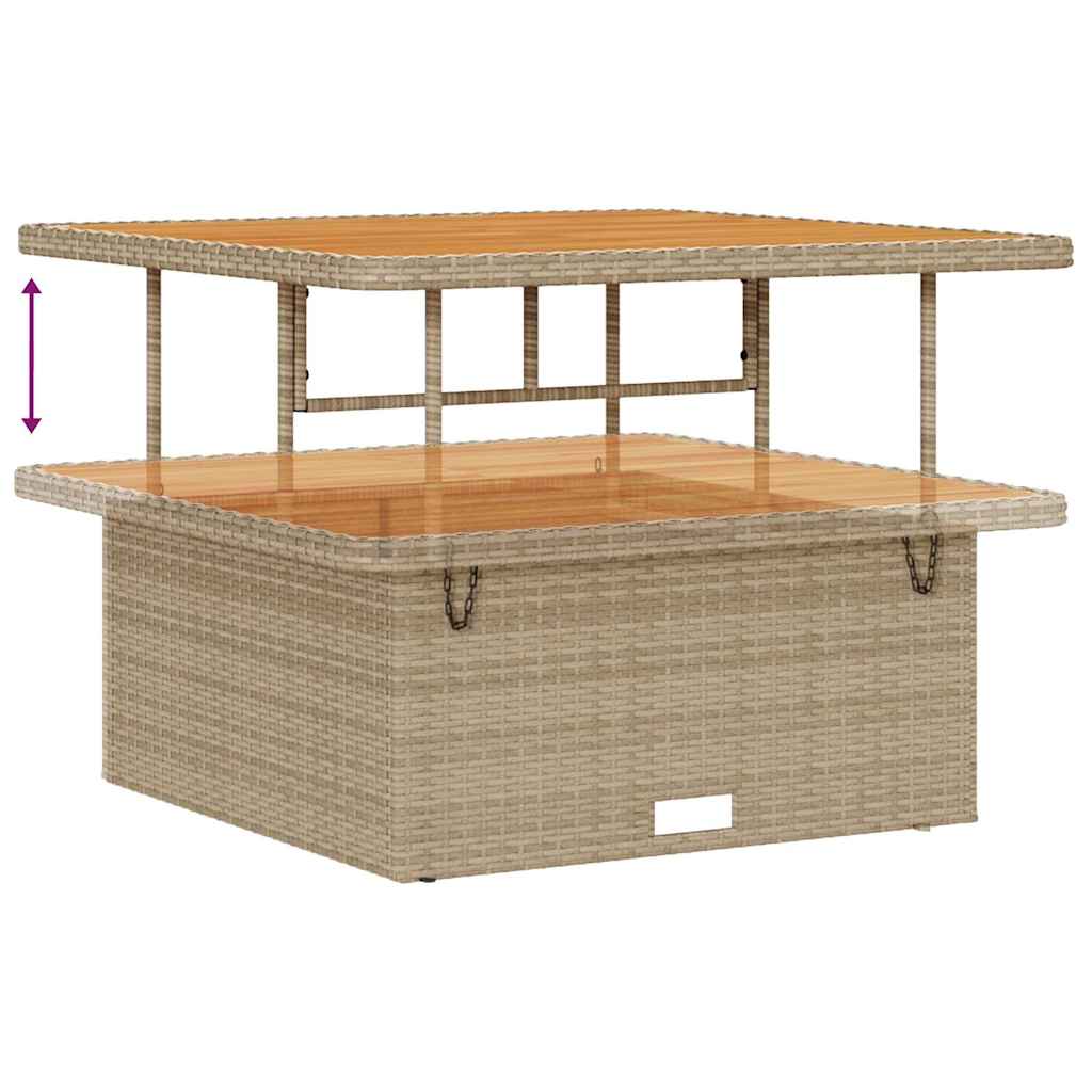 Conjunto de sofás de jardín con cojín 13 pcs Beige Poliratán