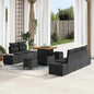 Garden Sofa Set with Cushions 8 pcs Beige Poly Rattan