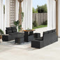 Garden Sofa Set with Cushions 8 pcs Beige Poly Rattan