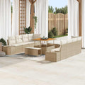 Conjunto de sofás de jardín Beige 100 x 100 x 71 cm Poliratán