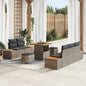 Conjunto de Sofás de Jardim 8 Peças Cinzento Claro e Cinzento Escuro