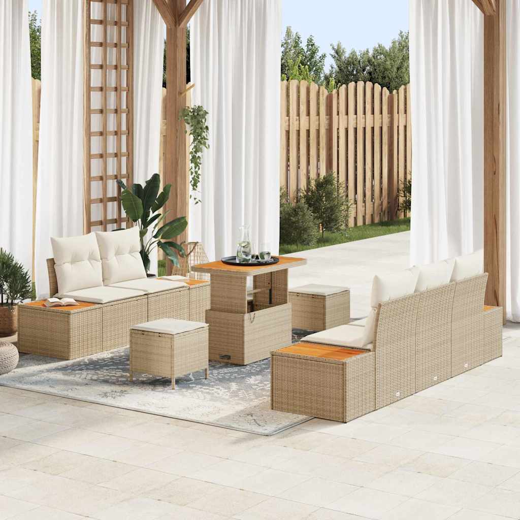 Conjunto de sofá de jardín 8 pcs Gris Claro y Gris Oscuro