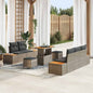 Conjunto de Sofás de Jardim 8 Peças Cinzento Claro e Cinzento Escuro