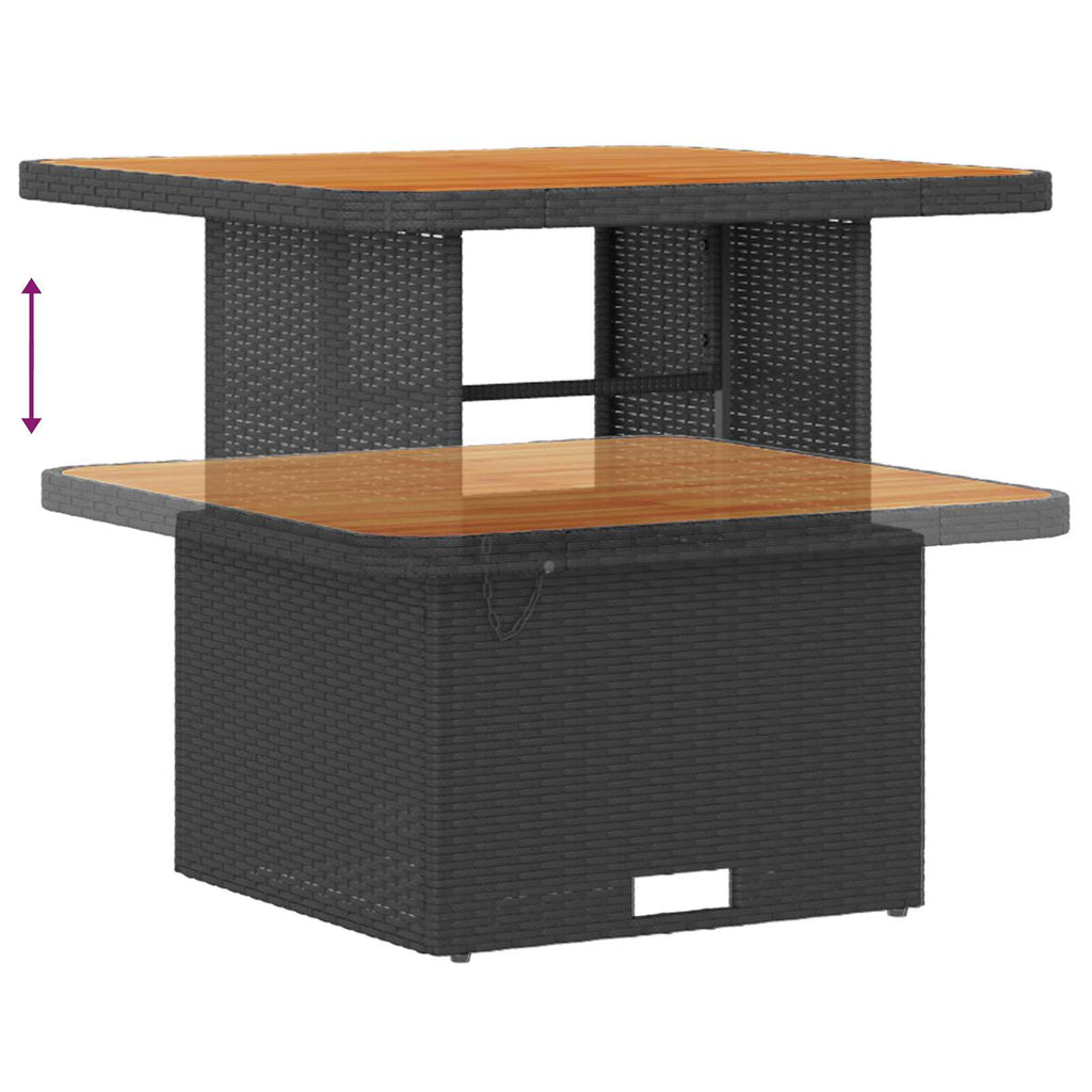 Conjunto de sofás de jardín 11 pcs Negro ratán sintético