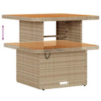 Conjunto de sofás de jardín con cojín 11 pcs Beige y Crema