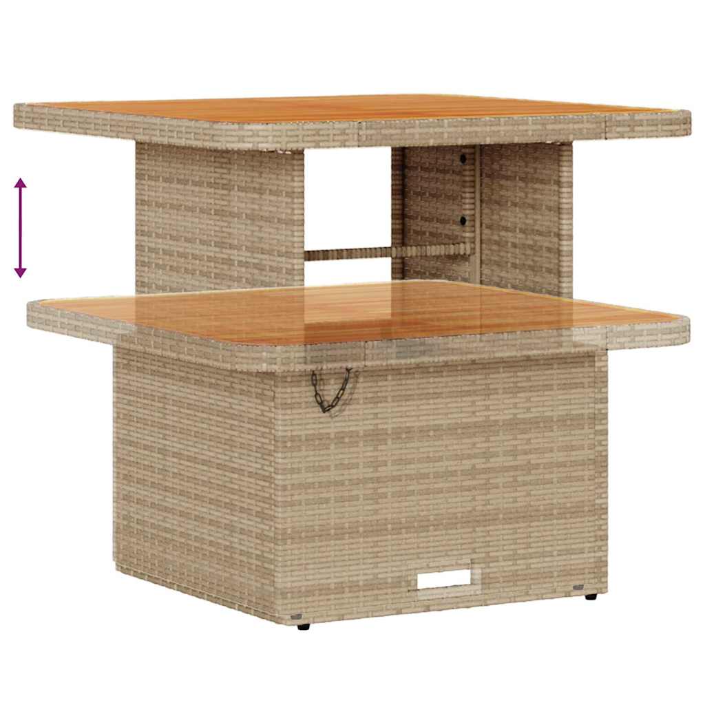 Conjunto de sofás de jardín 12 pcs Beige ratán sintético