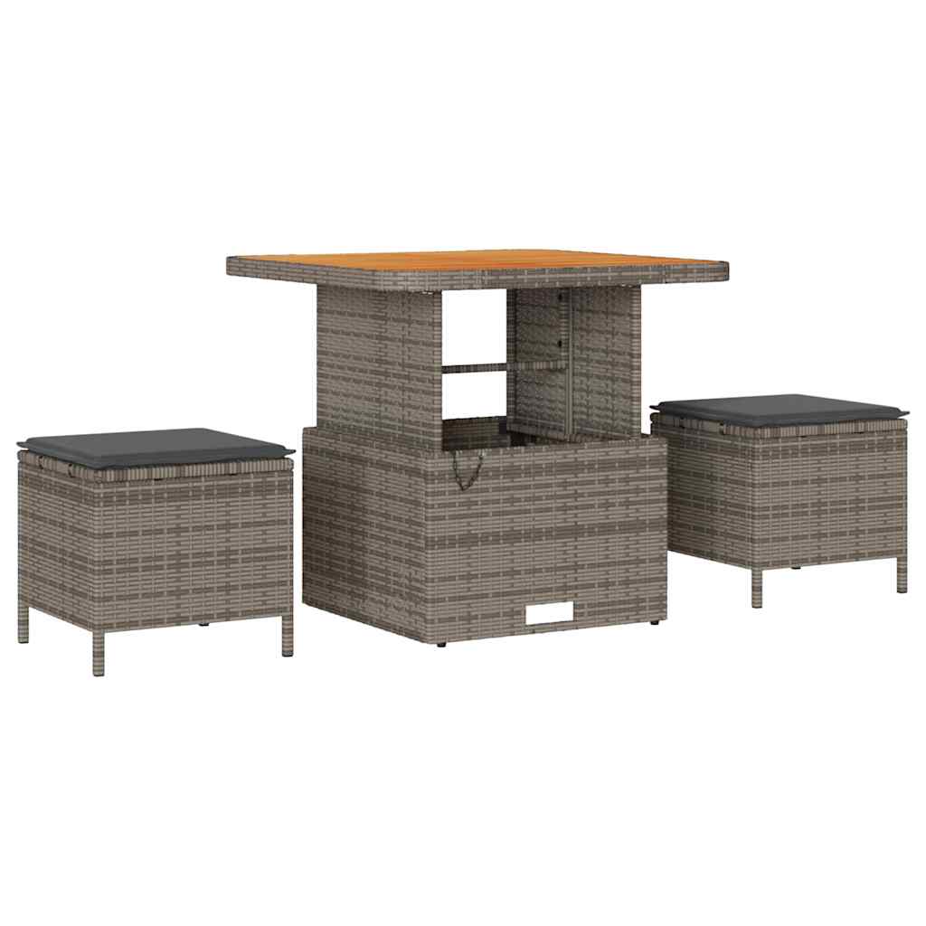Conjunto de sofás de jardín 11 pcs Gris ratán sintético