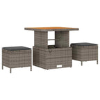 Conjunto de sofás de jardín 11 pcs Gris ratán sintético