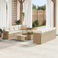 Conjunto de sofás de jardim 12 pçs Cinzento vime sintético