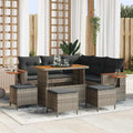 Conjunto de sofás de jardín 10 pcs Gris ratán sintético
