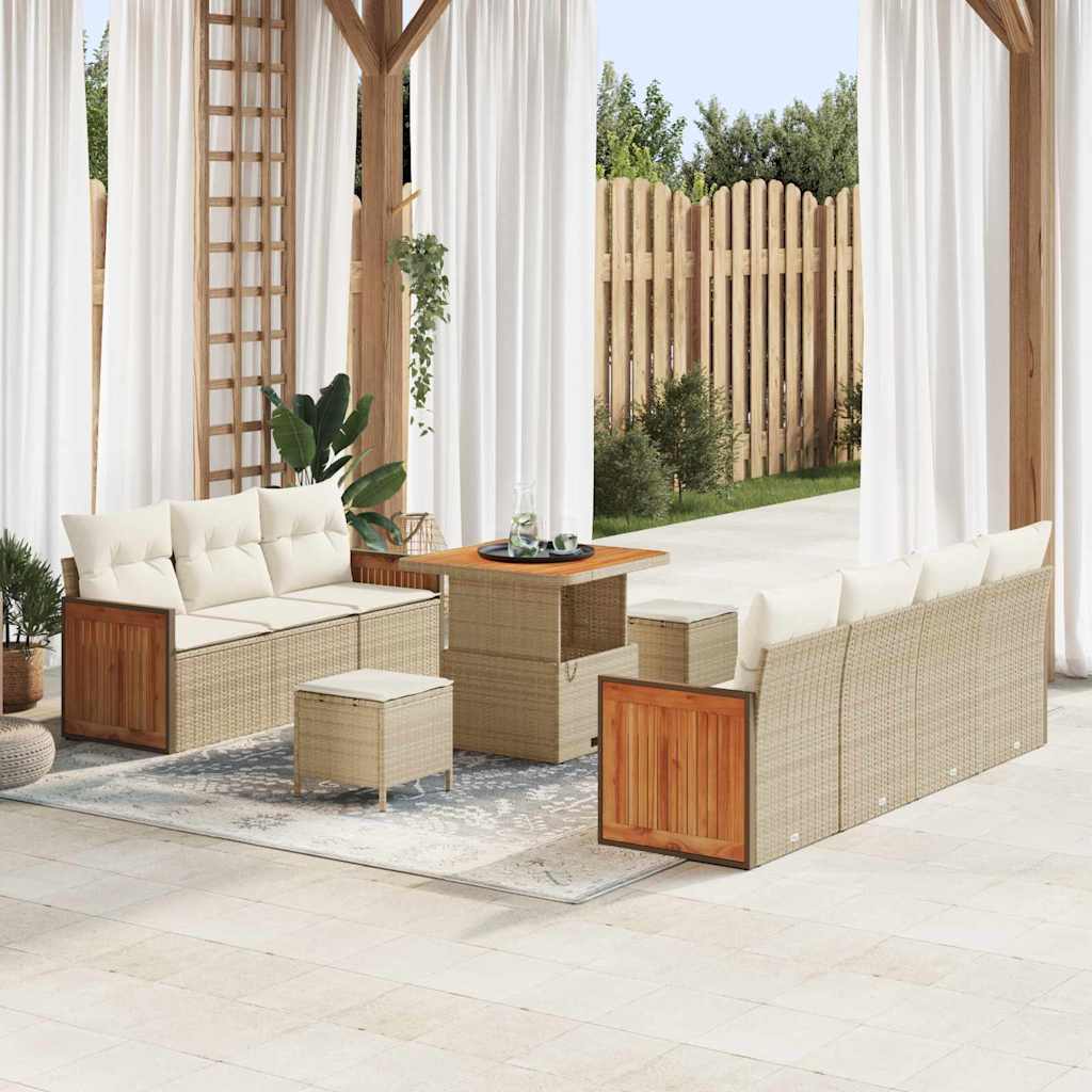 Conjunto de sofás de jardín 13 pcs Gris ratán sintético
