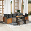 Conjunto de sofás de jardín 13 pcs Gris ratán sintético