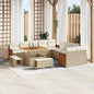 Conjunto de sofás de jardín 13 pcs Gris ratán sintético