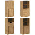 Armarios auxiliares 4 uds "ODDA" 40x24x79 cm Madera maciza pino