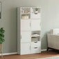 Auxiliary cabinets 4 pcs "ODDA" 40x24x79 cm Solid pine