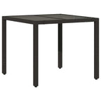 Conjunto de Comedor de Jardín 3 pcs Negro ratán sintético