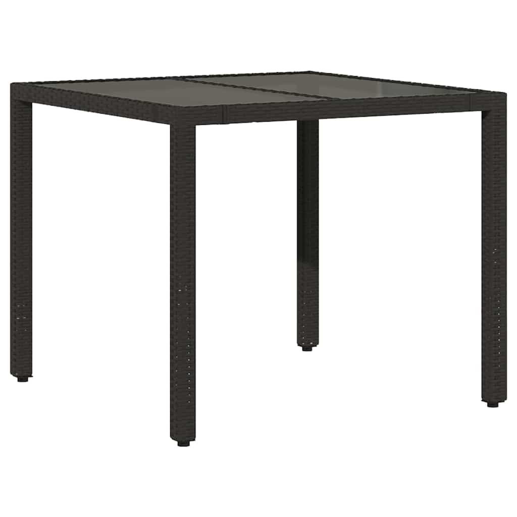 Conjunto de Comedor de Jardín 3 pcs Negro ratán sintético