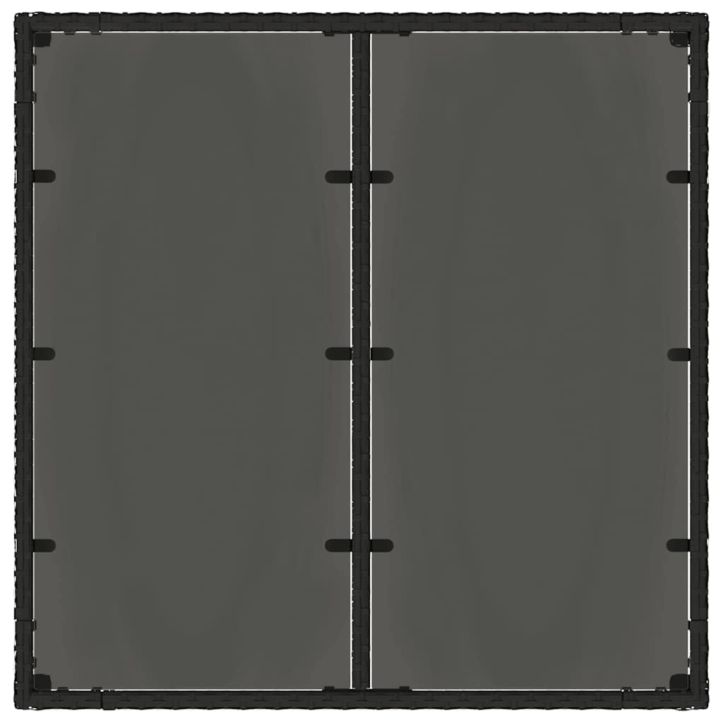 Conjunto de Comedor de Jardín 3 pcs Negro ratán sintético