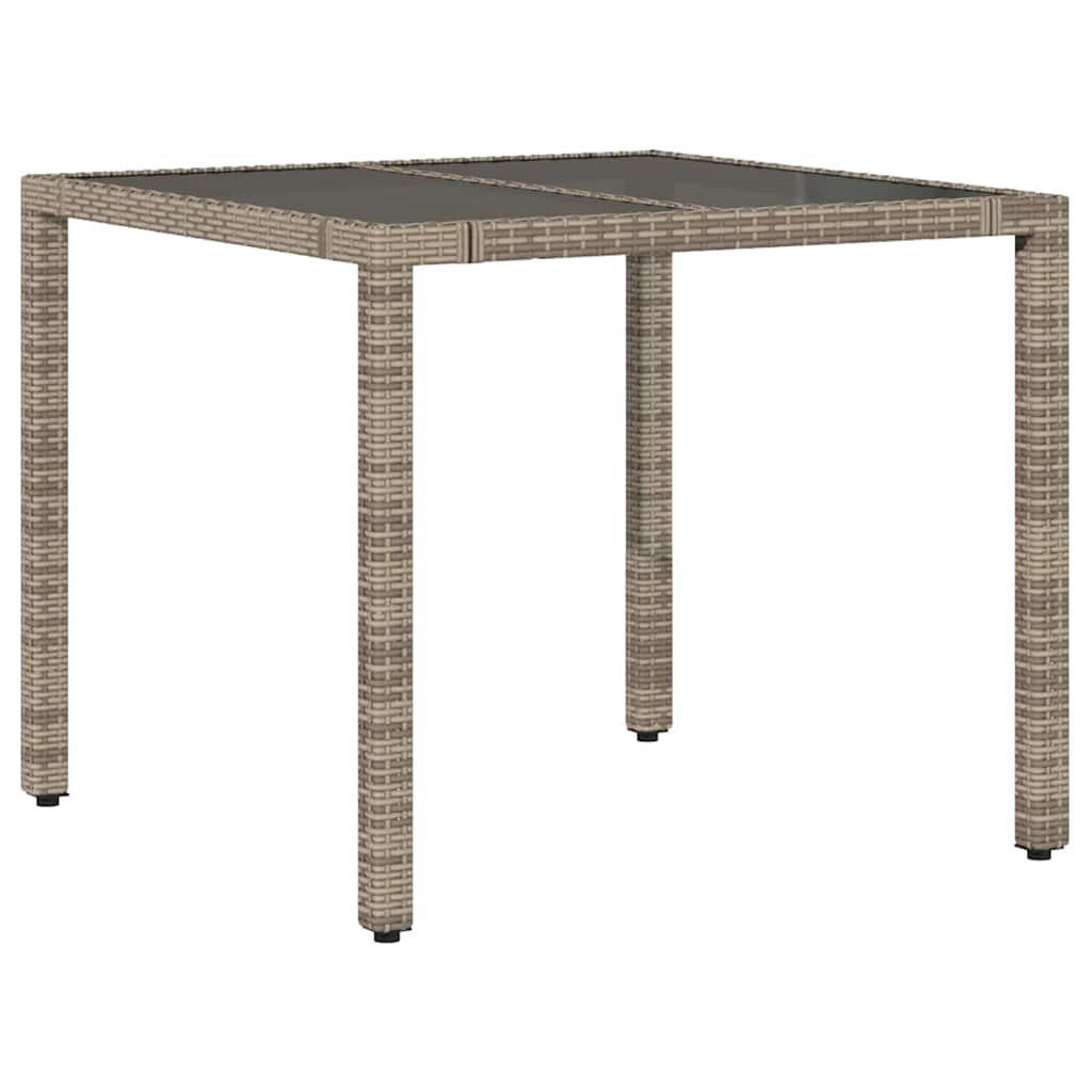 Conjunto de Comedor de Jardín 3 pcs Gris ratán sintético