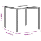 Conjunto de Comedor de Jardín 3 pcs Gris ratán sintético