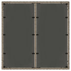 Conjunto de Comedor de Jardín 3 pcs Gris ratán sintético