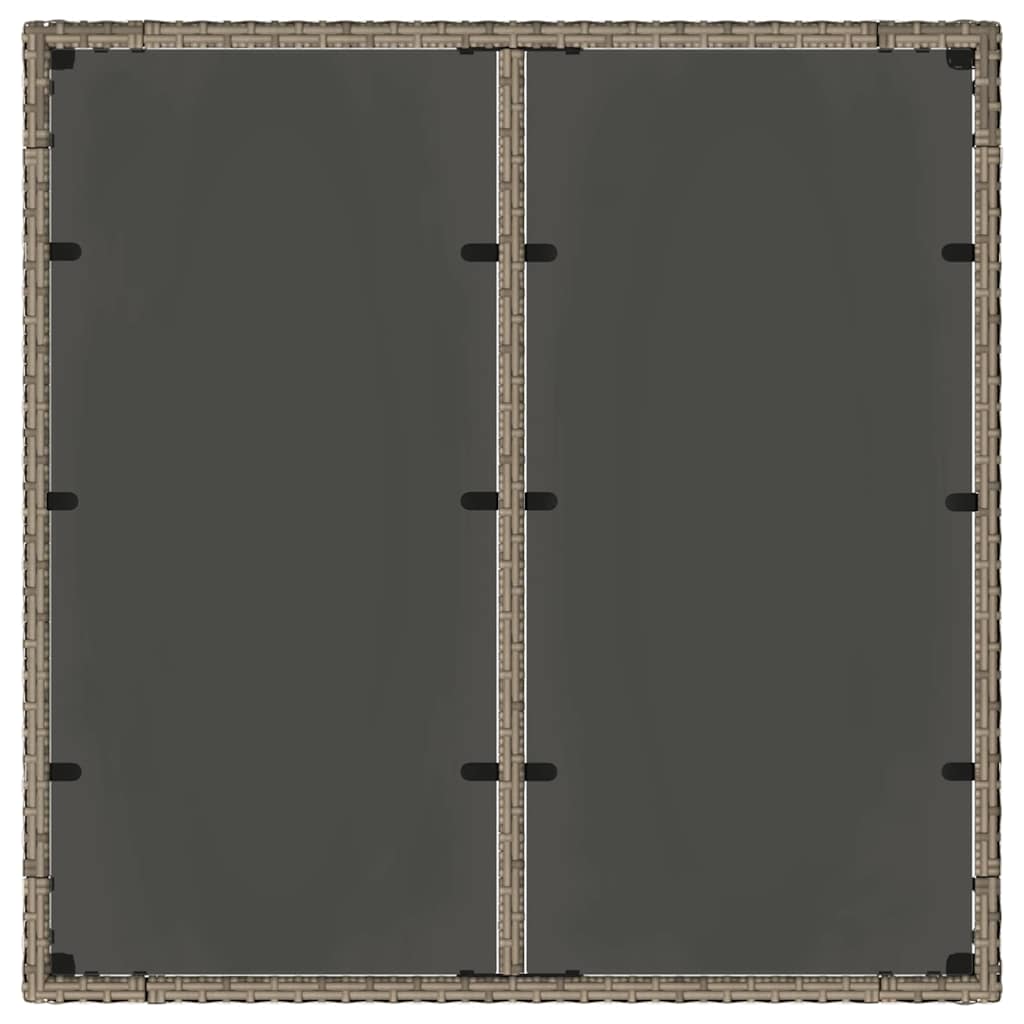 Conjunto de Comedor de Jardín 3 pcs Gris ratán sintético