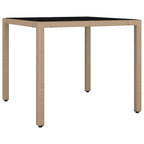 Conjunto de Comedor de Jardín 3 pcs Beige ratán sintético