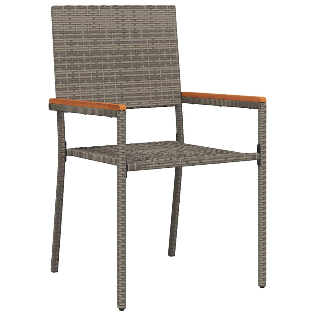 Conjunto de Comedor de Jardín 5 pcs Gris ratán sintético