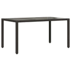 Conjunto de Comedor de Jardín 7 pcs Negro ratán sintético